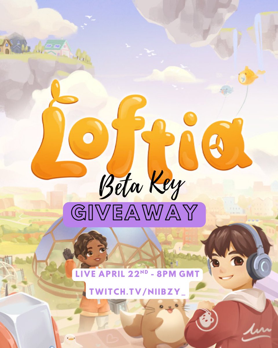 🌱 Loftia Beta Key Giveaway! 🌱

Giving away keys to the <a href="/loftiadev/">☁️ Loftia - Wishlist on Steam! ☁️</a> closed beta!

🦋 1x winner on instagram 
🦋 1x winner on X/twitter
 
To enter: 
Follow <a href="/niibzy/">Niibz🦋</a> &amp; <a href="/loftiadev/">☁️ Loftia - Wishlist on Steam! ☁️</a> 
🩵 &amp; 🔁

Winners drawn LIVE on twitch: 22nd April @8PM GMT

#LoftiaBetaGiveaway #LoftiaPartnerProgram