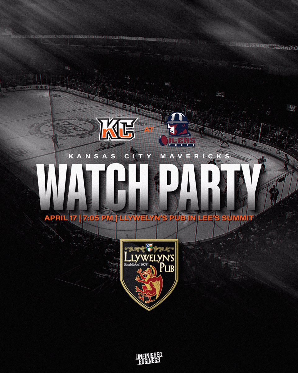 kc_mavericks's tweet photo. This time tomorrow, head to @LlywelynsPubLS to watch our final Friday regular season road game at 7:00 PM.
Then make your way back to #MavsNation next Friday, 4/24, for Game 1 of the Kelly Cup Playoffs‼️ https://t.co/E6b5ImS0pT