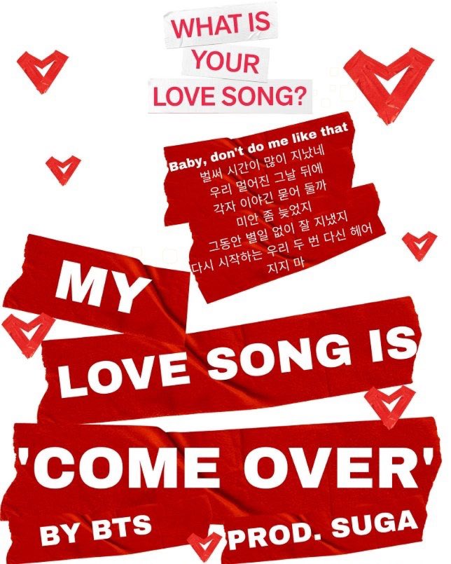 컴오버 음원 발매해

<a href="/bts_bighit/">BTS_official</a> <a href="/BIGHIT_MUSIC/">BIGHIT MUSIC</a> 
<a href="/HYBEOFFICIALtwt/">HYBE OFFICIAL</a>
#COMEOVER_디지털발매_요청 
#히든트랙_컴오버_음원공개해