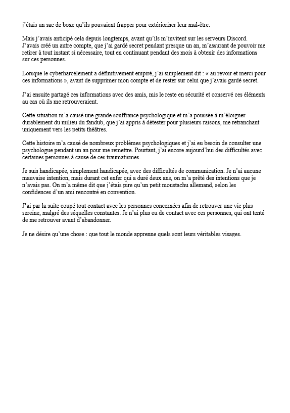 UserDataDemo's tweet photo. Nouveau témoignage. 

Merci de ne pas chercher à connaître l'identité de la personne anonyme. Ce témoignage a été publié uniquement à titre informatif. https://t.co/Kq7Z6S96oK