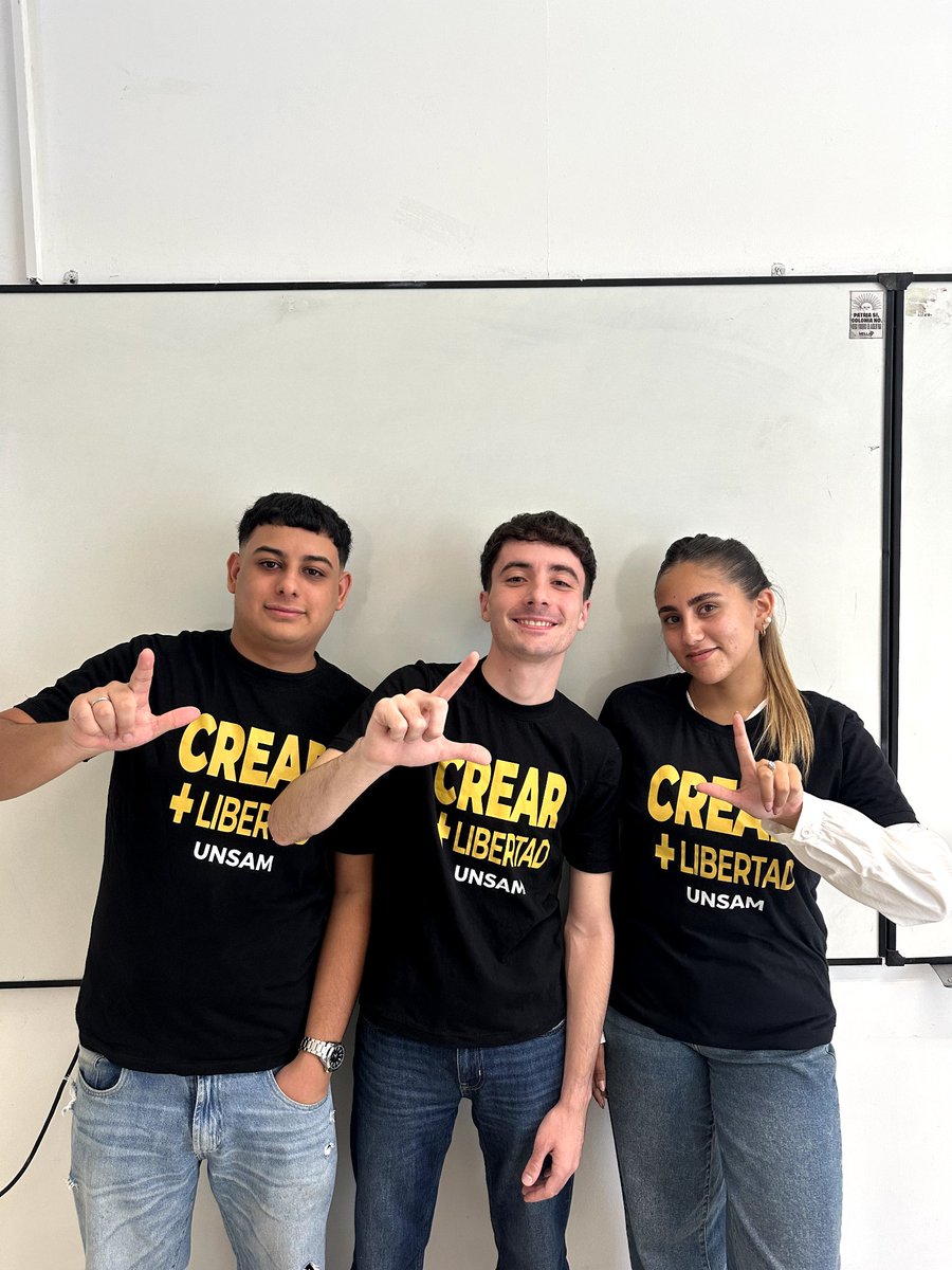 JuventudLLAPBA's tweet photo. CREAR HACE HISTORIA.

La agrupación libertaria, Crear+Libertad, se presenta por primera vez en la @unsamoficial.

Hace años, los estudiantes cursan en condiciones pésimas. Este espacio propone transparencia, eficiencia y nuevas ideas para la universidad.

@crear_pba @feliargibay https://t.co/hRXcuxEW6H
