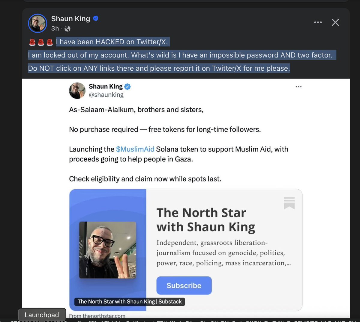 PAULANEALMOONEY's tweet image. Shaun King #hacked on #X