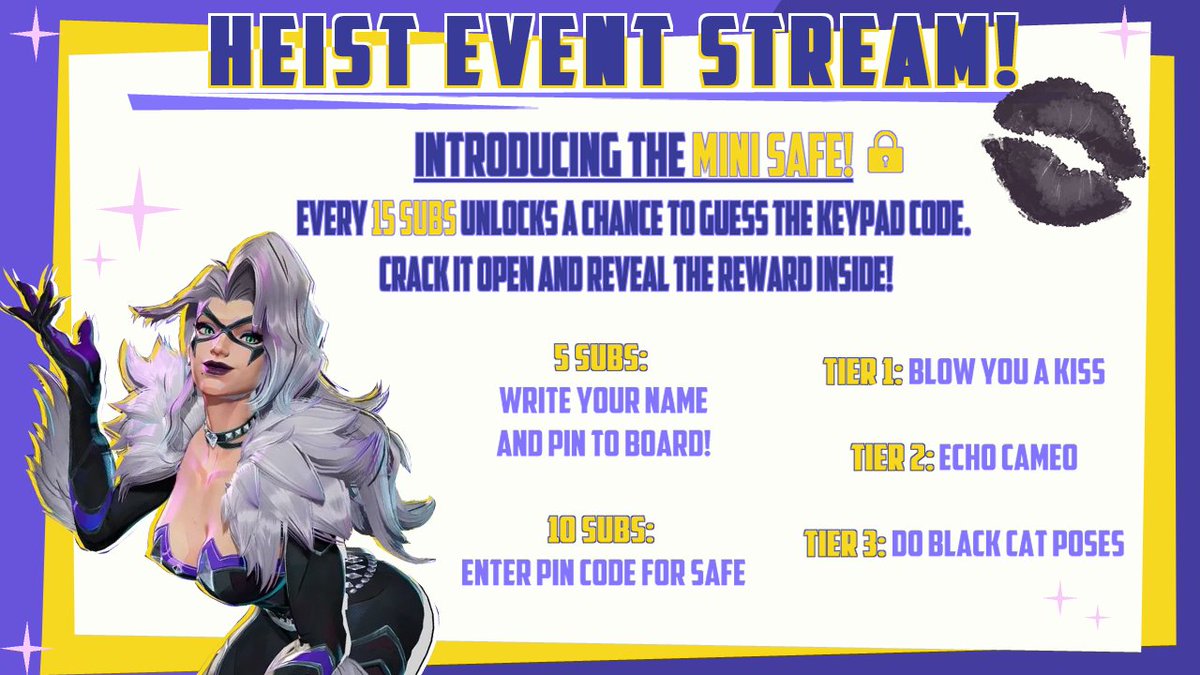 YASHA_EN's tweet photo. 🔐HEIST NIGHT EVENT STREAM🔐

April 17th at 5PM PST

Came up with some fun ideas for tomorrow's stream! I can't wait 🖤🐈‍⬛ https://t.co/kUQxt7KZ19