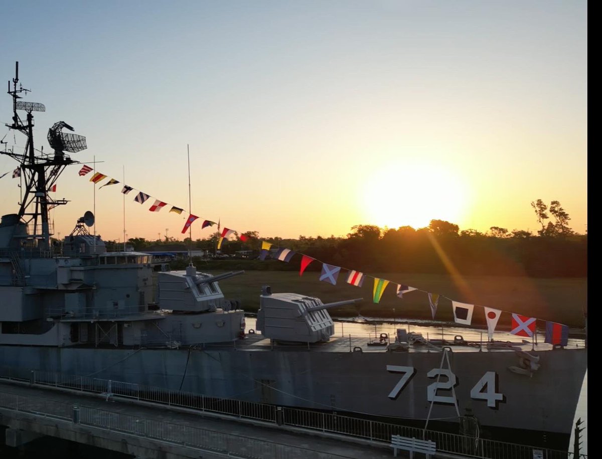 USSLaffey's tweet photo. “White water no longer curls back from our Laffey’s high, proud bow. There are no men at her throttles or on her bridge, and her guns no longer speak. But she is alive with shades and memories of brave deeds and the brave Americans who did them. They are still with her and will be always. It is my hope that those who visit her, most especially the young, will come to know and perhaps be inspired by them.

If that happens, then what Laffey did will not have been in vain.”
— Julian Becton, #TheShipThatWouldNotDie @Patriots_Point