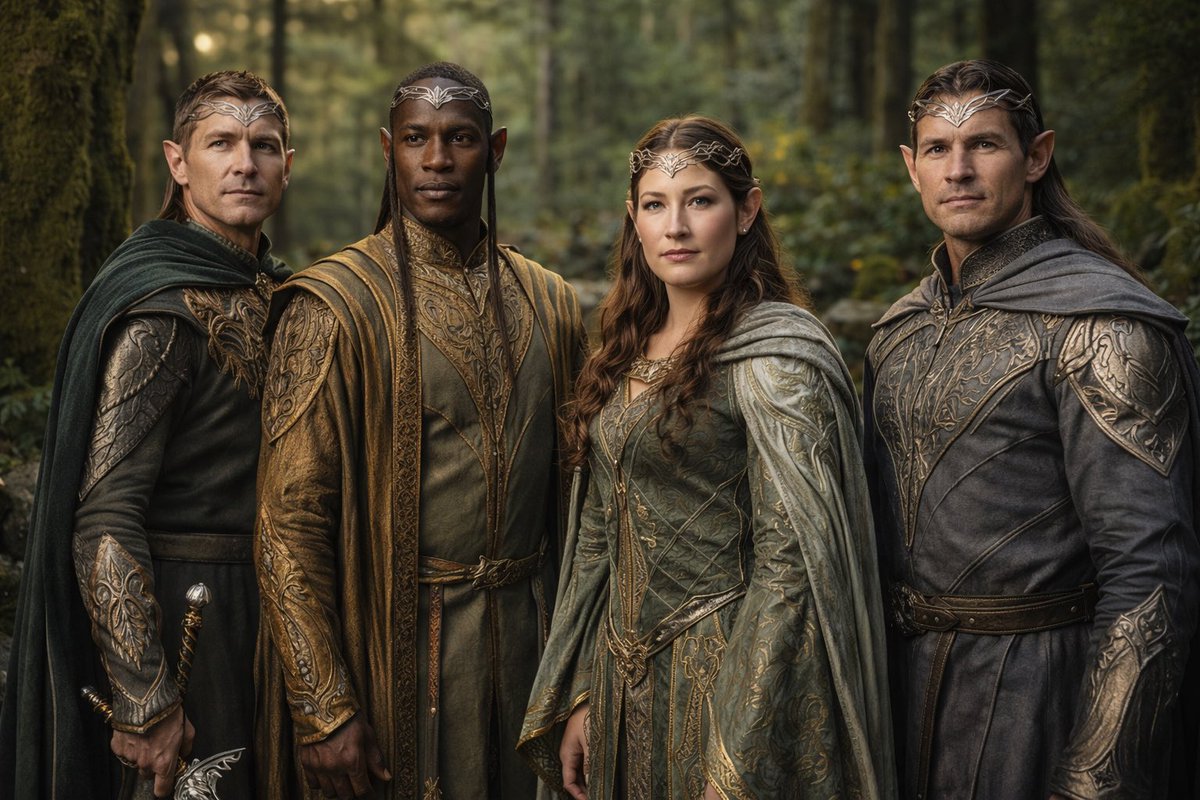 cmcp123's tweet image. Ai Art: Space

The Artemis II crew as Tolkien elves. 

The Silmarillion notes that those Elves who saw the Two Trees were deemed "mighty," often with the "light of Aman in their faces". This light gave them piercingly bright eyes and an inner,, almost divine grace.

#astronauts