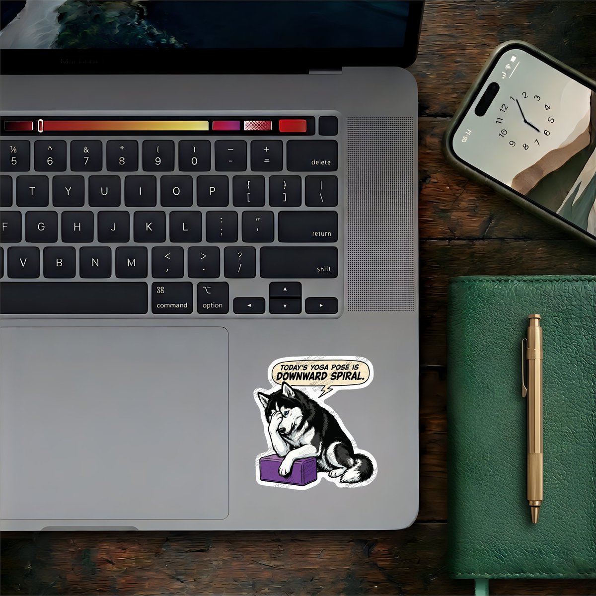 StickerFrenzyy's tweet image. Feeling a little overwhelmed? This facepalming husky completely understands. Grab this funny downward spiral yoga dog sticker to add some humor to your laptop or notebook! Get yours here: etsy.me/4cASvdn #HuskySticker #YogaHumor #FunnyDog #StickerShop