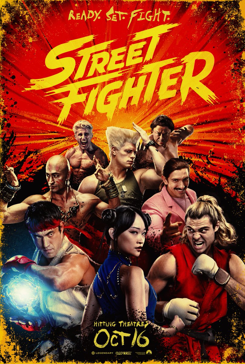 StreetFighterJA's tweet photo. 実写映画『ストリートファイター／ザ・ムービー』
インターナショナル版ポスターも解禁✨

主要キャラクターたちが一堂に会し、個性がぶつかり合う🔥

📅10月16日　全世界劇場公開🎬

https://t.co/RWRGLvVg3Y
#StreetFighterMovie https://t.co/UbAXLej6Hh