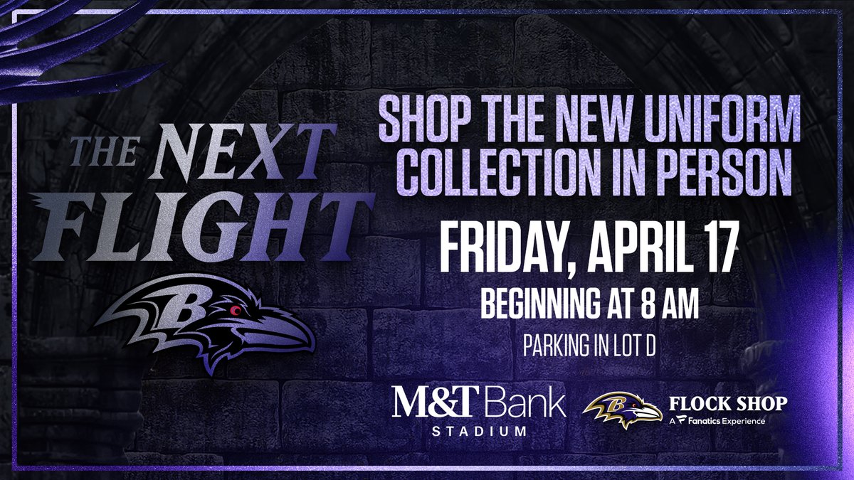 Ravens's tweet photo. Exclusive first access to the new uniform collection at the Flock Shop! https://t.co/tl4mHeP6KA