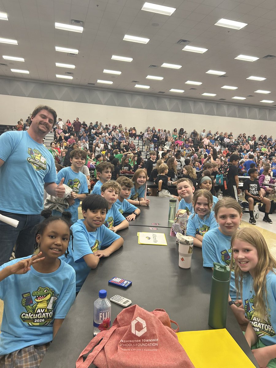 AllisonvilleES's tweet photo. Congrats to our AV Mathletes on “chomping the comp” and finishing first in district! Shout out to Mrs. Hodson, Mr. Bailey, and Mr. Hurd for all of their time preparing our Mathletes this year. #WeareAV🐊 https://t.co/nuGil3Wwuc