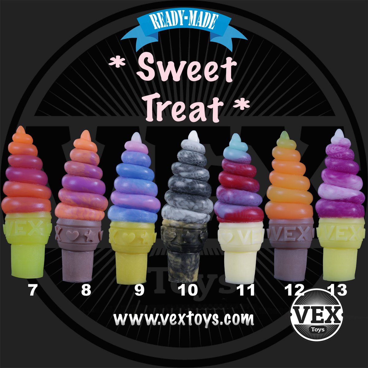 vextoys1's tweet image. 🍦Sweet Treat🍦Ready-Made.  We 13 unique pours made in 00-50 firmness (except #2 in Hard 10) pieces up for grabs! Please confirm your model number at checkout!

#icecream #food #toys #handmade #selflove #fantasyromance #giftideas #creative
