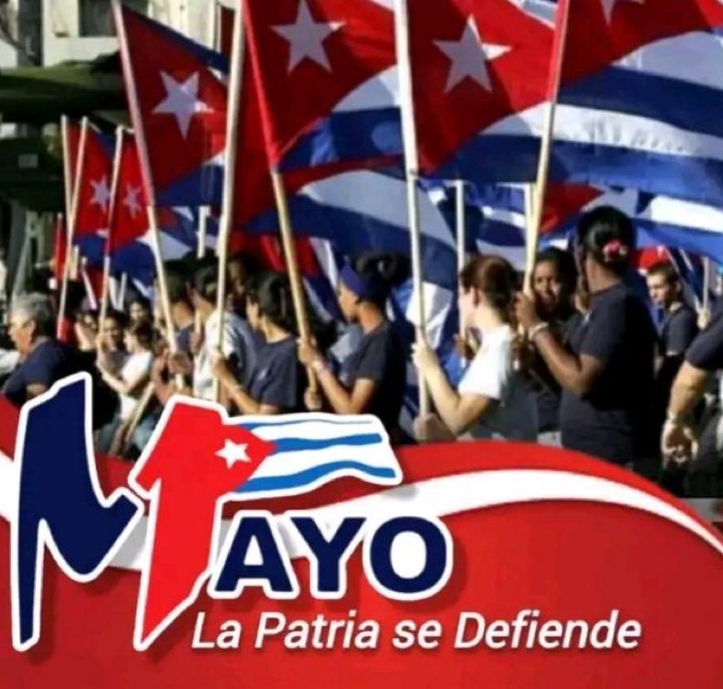 El primero de mayo volverán a ondear las banderas con el compromiso de cada cubano de defender la patria y el socialismo.                                                       #CubaEstáFirme                                             #LasTunasporlaVictoria