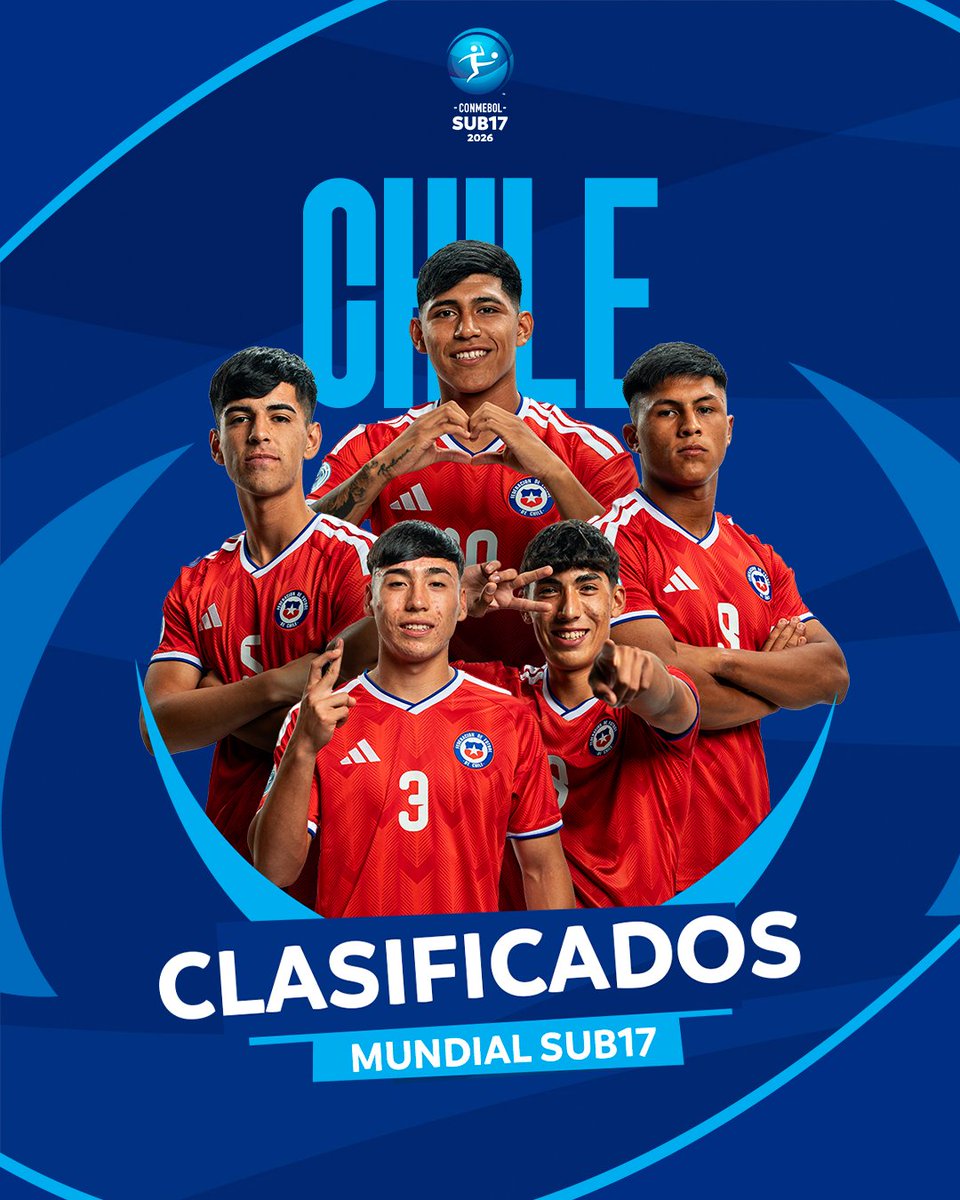 ¡<a href="/LaRoja/">Selección Chilena</a> ya tiene su boleto a la Copa del Mundo FIFA Sub17! 🛩️🇨🇱

CONMEBOL #Sub17