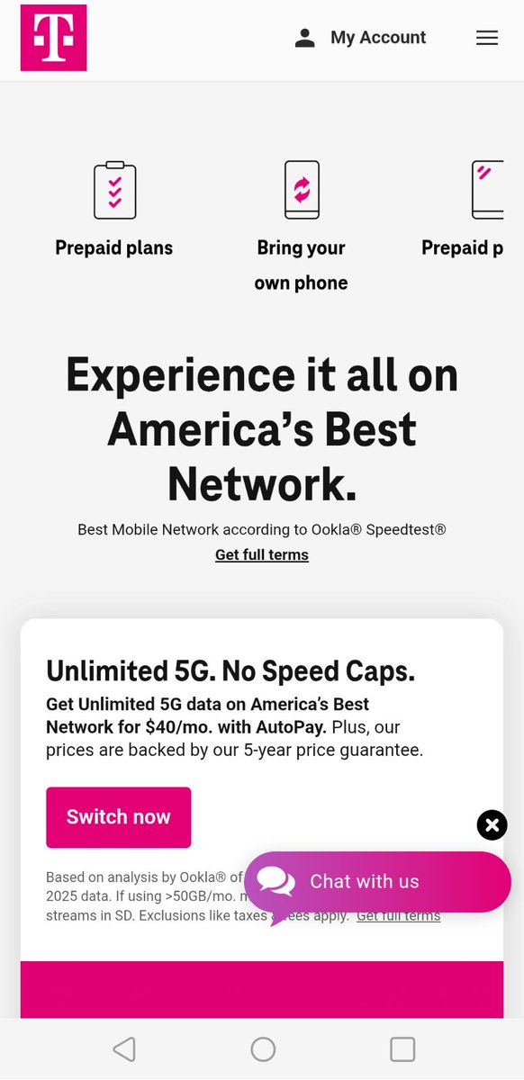 Alloyjane's tweet photo. @guillewaitzel @TMobileHelp Hey @TMobileHelp I'm having the same issue as Guille. I log in and any link I click sends me to this page. Doubt this is an individual user issue https://t.co/VgF2NmtH7v