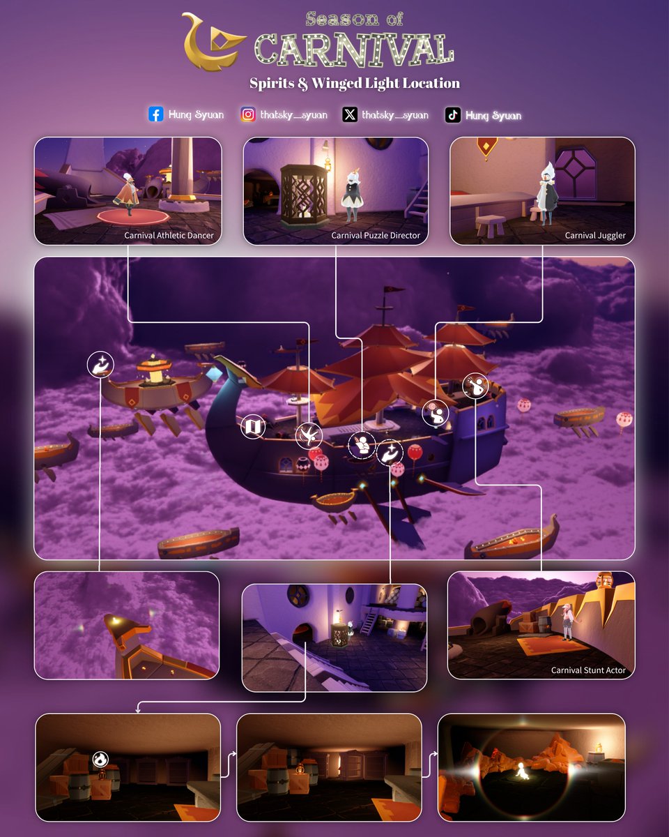 thatsky_syuan's tweet image. 🎪 𝑺𝒆𝒂𝒔𝒐𝒏 𝒐𝒇 𝑪𝒂𝒓𝒏𝒊𝒗𝒂𝒍 🎪
🎪 狂歡季 🎪
🎪 カーニバルの季節 🎪

🗓️ 04/17/26 ~ 07/02/26

– Spirits &amp;amp; Winged Light Location
– Trust Moment Location 

#skychildrenofthelight #skycotl #光遇 #thatskygame #sky星を紡ぐ子どもたち