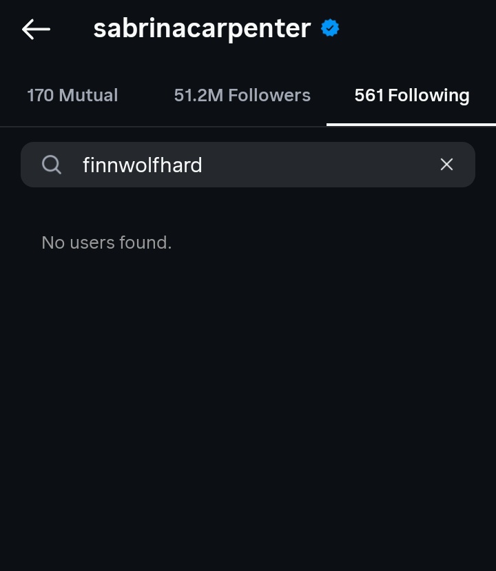 📲| TAYDAUGHTER! sabrina carpenter has unfollowed finn wolfhard after his controversial comments about taylor swift