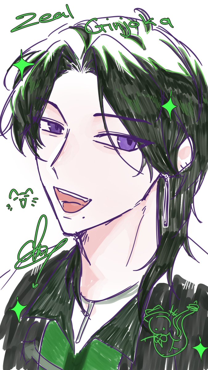 MARUUYUH's tweet photo. A quick sketch of Zeal Ginjoka 🍸🐍 <3 #GinjoCanvas https://t.co/JjRv546juN