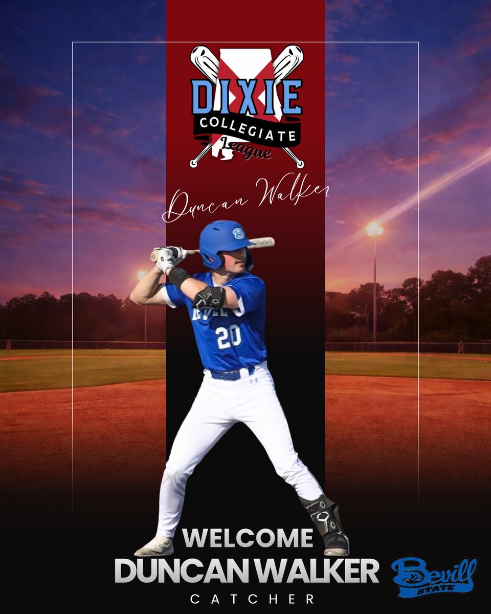 dixieclbaseball's tweet photo. Welcome to the Dixie Collegiate League, Duncan Walker (@dunc_walk) of @BevillBaseball! https://t.co/eg1u68WaG2