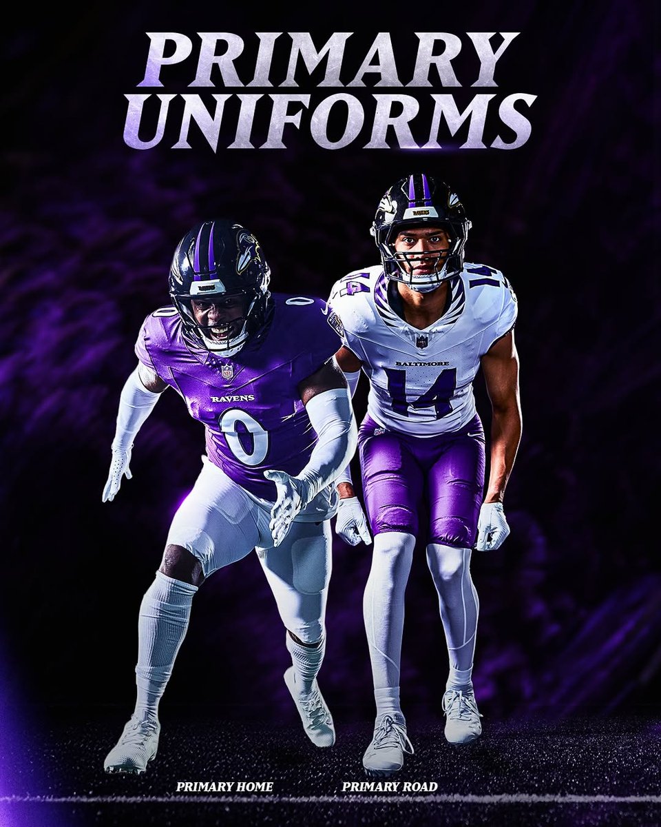 MundoNFL's tweet image. NUEVO LOOK PARA LOS RAVENS 🟣

El equipo de Baltimore presentó sus nuevas combinaciones de uniformes a partir de esta temporada.

#MundoNFL #RavensFlock