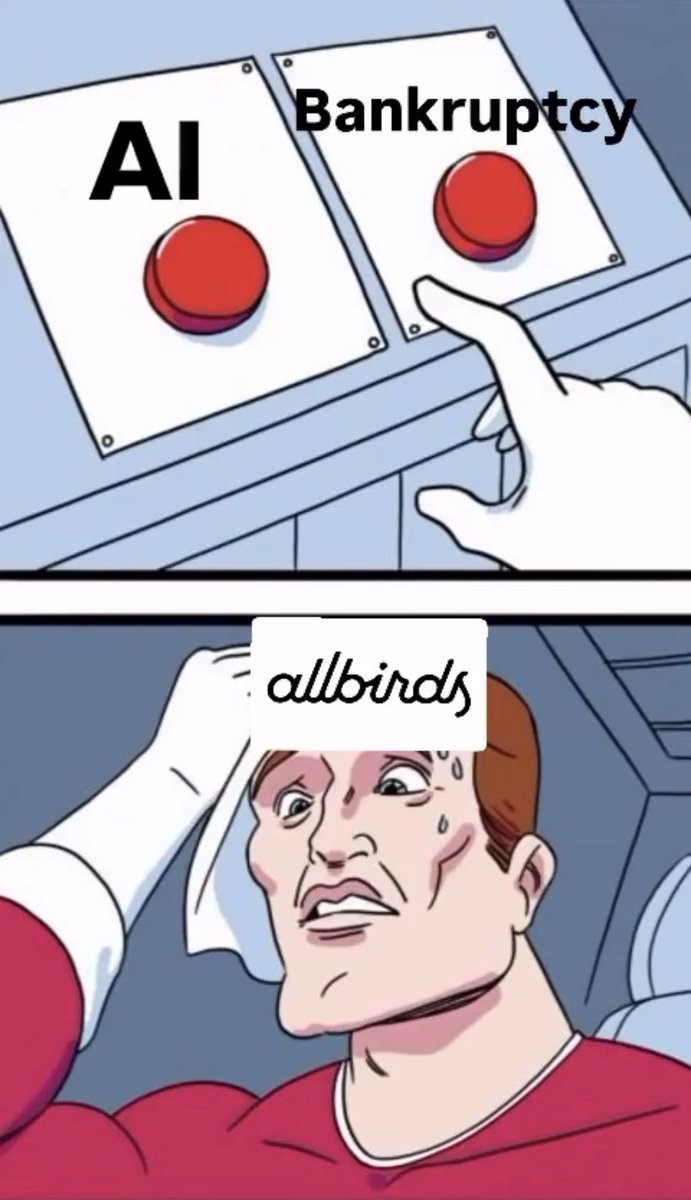 Blkmktreal's tweet image. Allbirds chose an ultimate way out 😂. Stock jumped from $3 to $19 dollars on the same day. Some are calling it the saddest business pivot of all time…
#allbirds #bankruptcy #stocktrading #financialnews