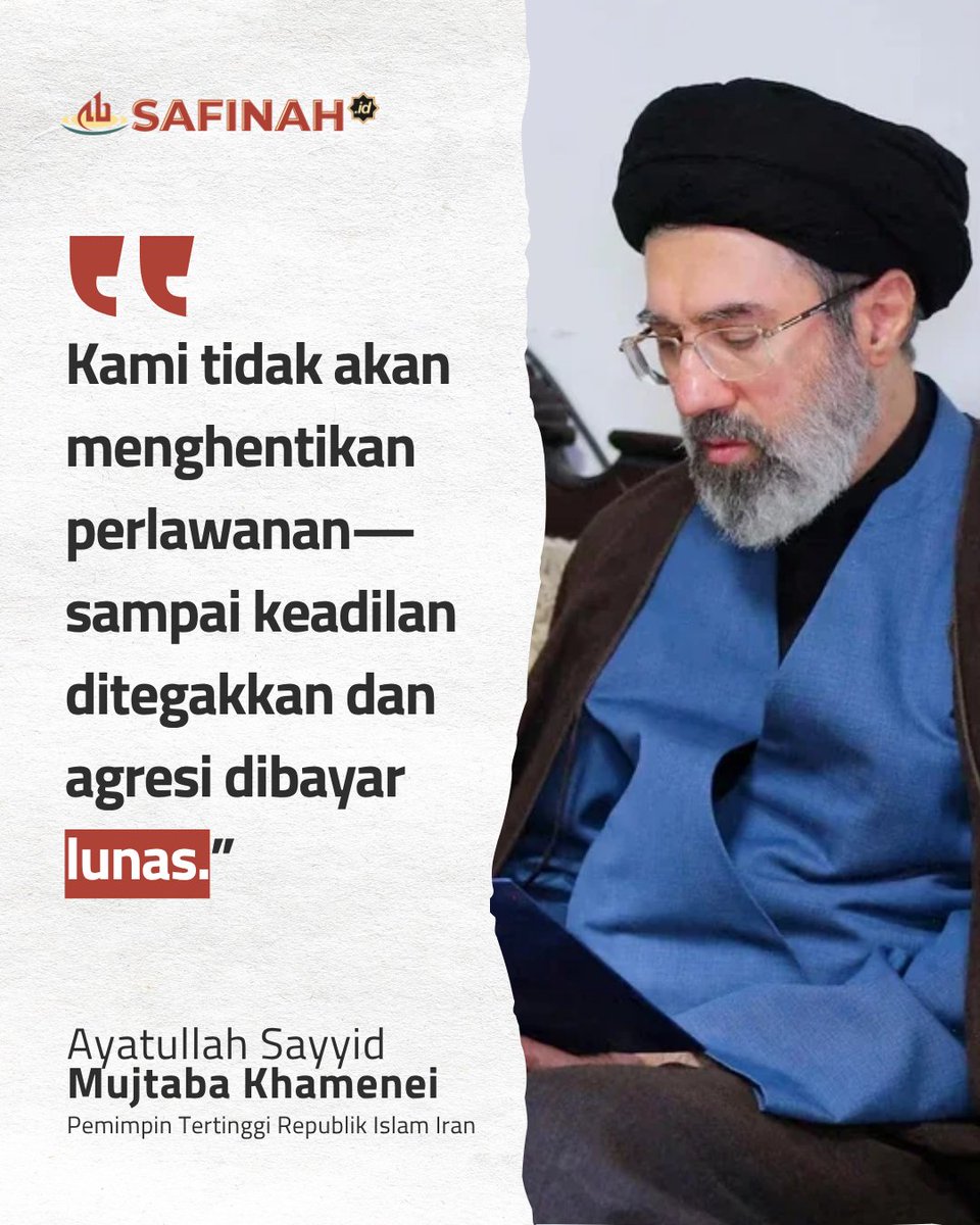 “Kami tidak akan menghentikan perlawanan—sampai keadilan ditegakkan dan agresi dibayar lunas.”