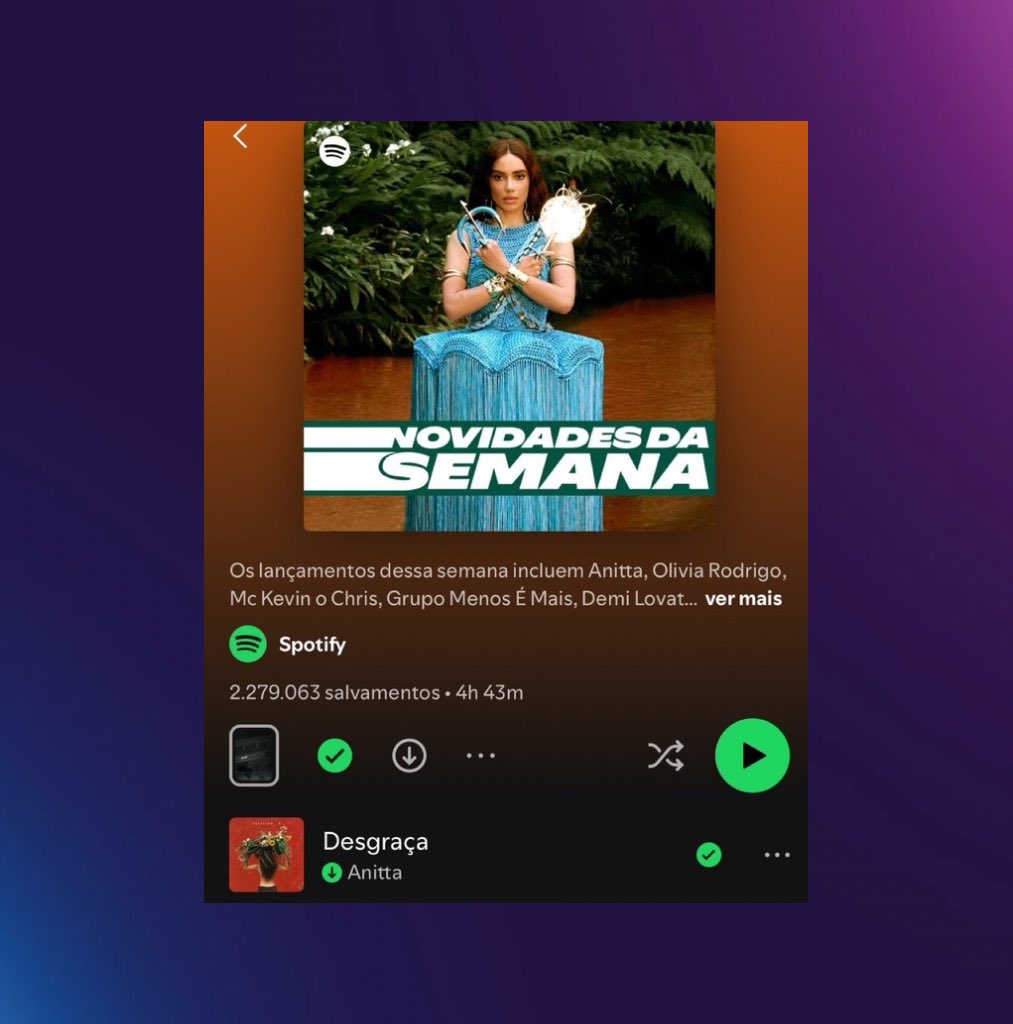 poponze's tweet photo. ANITTA TU FEZ HISTÓRIA! Pela primeira vez, a capa de uma das maiores playlists do Spotify Brasil traz referências às religiões de matriz africana. https://t.co/KHKSUImNNU
