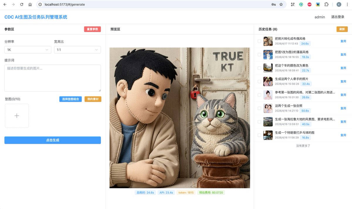 【Vibe Coding】文科生小白今日又给公司vibe了一个nano banana生图及任务队列管理系统😅
