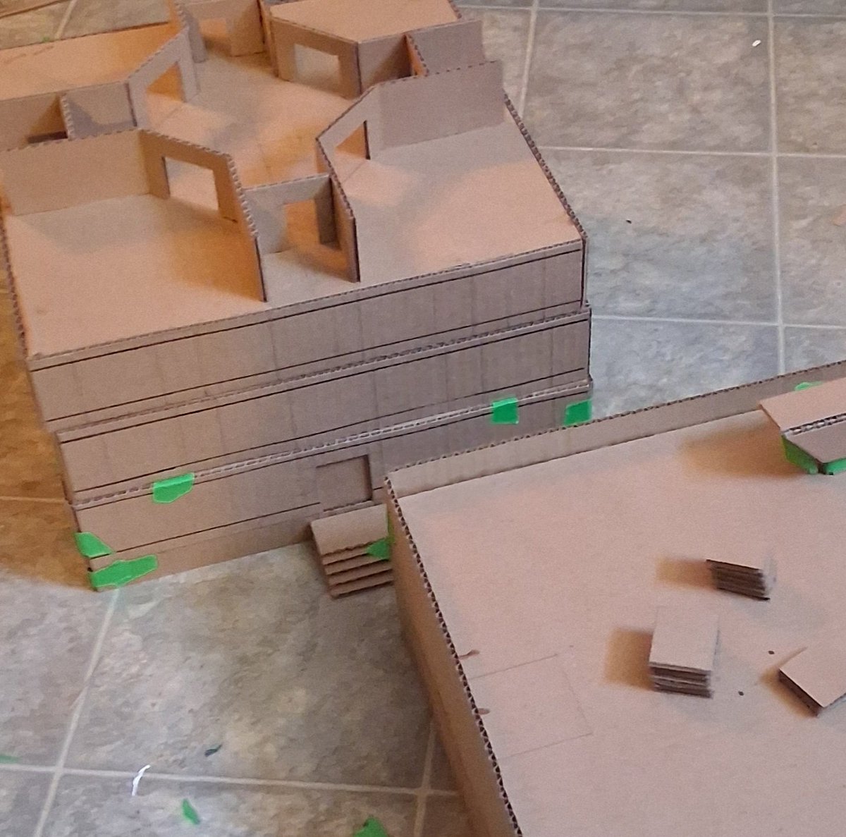 oldtrev's tweet image. Figured out my optimal way of doing building floors #wip #terrain #ttrpg