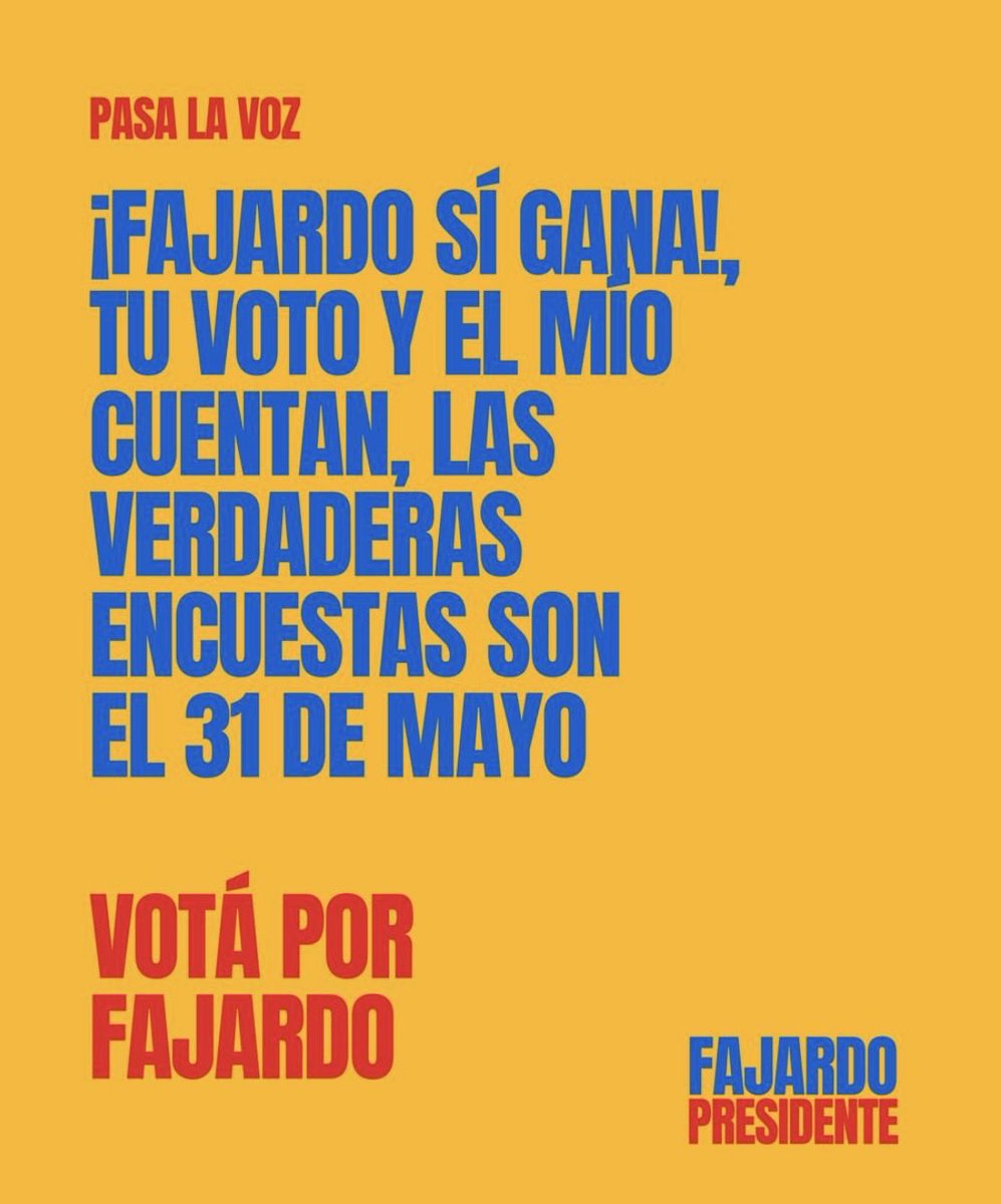 #FajardoPresidente ✌️