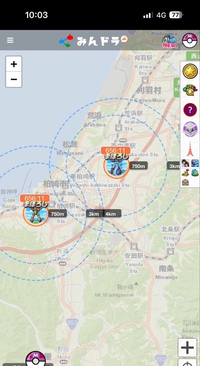 柏崎に精霊２つも出てるじゃないか
#ドラクエウォーク
