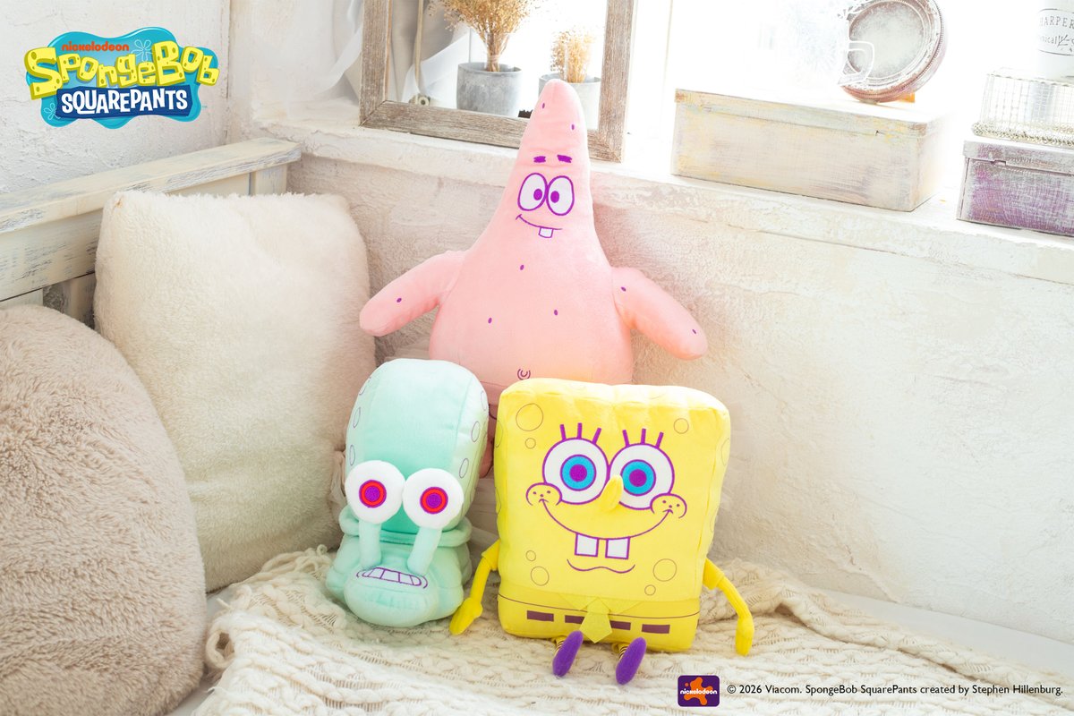 charatoru's tweet image. 🍍4月発売商品🪼
【スポンジ・ボブ パステルGBぬいぐるみ(フレンズVer.)】

パステルカラーが新鮮でかわいい、スポンジ・ボブのぬいぐるみが登場です🫧
#spongebob

取扱店舗はこちら🔍
🔗sk-japan.co.jp/charatoru/char…