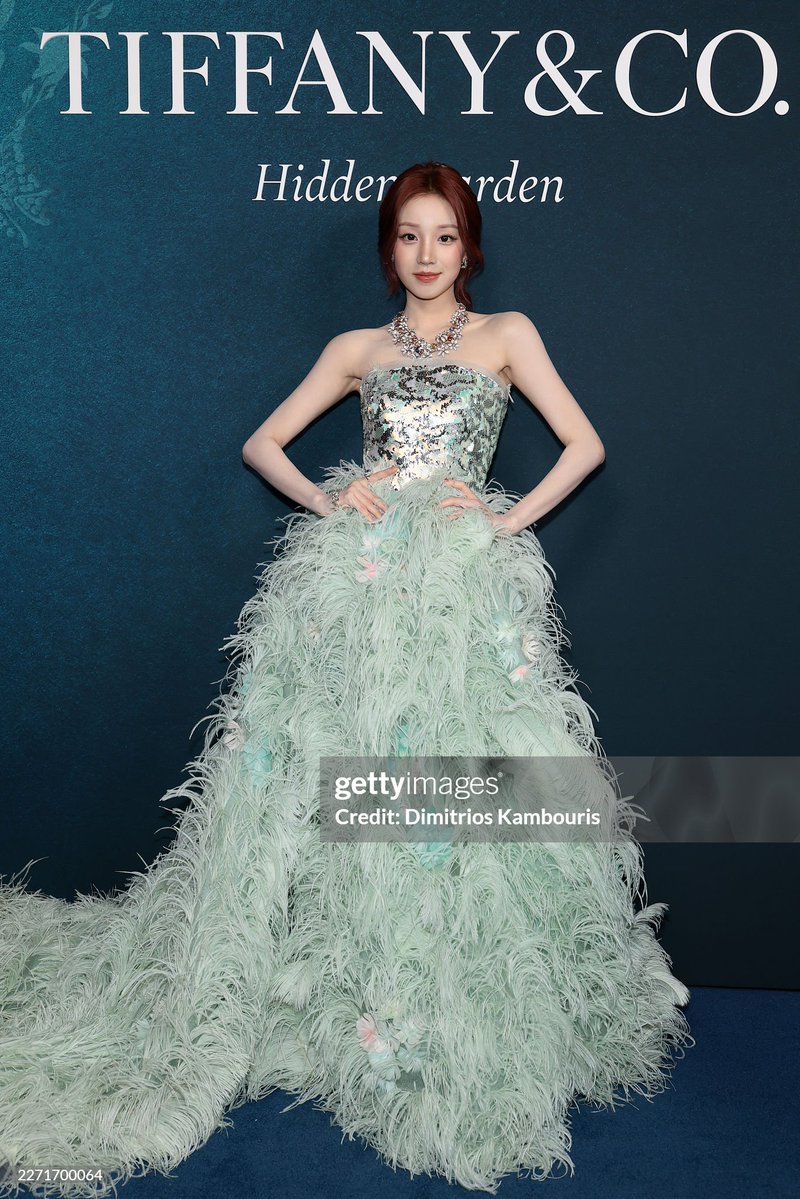 i-dle's YUQI stuns at the Tiffany &amp; Co. Blue Book Gala in New York.
