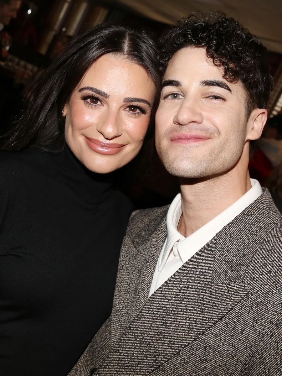 Broadway babies (Lea Michele and Darren Criss aka Rachel Berry and Blaine Anderson) have their portraits hanging on the walls of the iconic Sardi's on Broadway . 🤩🎭✨🖼️