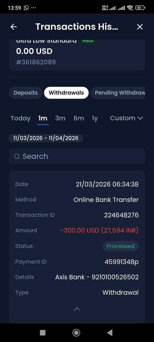 surmangang's tweet photo. @xmtrading_com Hello, my withdrawal on date 21/03/2026 not yet received https://t.co/BRqvOGD1PL