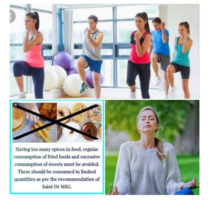 DeepakArora83's tweet image. The source of good health is yoga, meditation and good food. We should avoid fast food, non-veg, alcohol. Today millions of people are following the #HealthTips given by Saint Gurmeet Ram Rahim Ji and are living a healthy life.