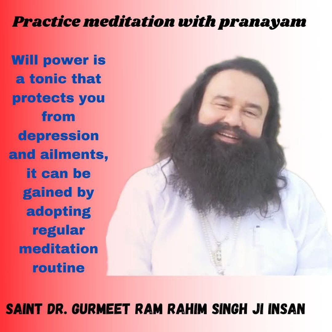 JiyaArora_777's tweet image. To keep our body fit and healthy we must listen to the #HealthTips given by Saint Gurmeet Ram Rahim Ji. He always keep guiding us for a good health and also for meditation. He says if we exercise daily with meditation it gives us more will power.