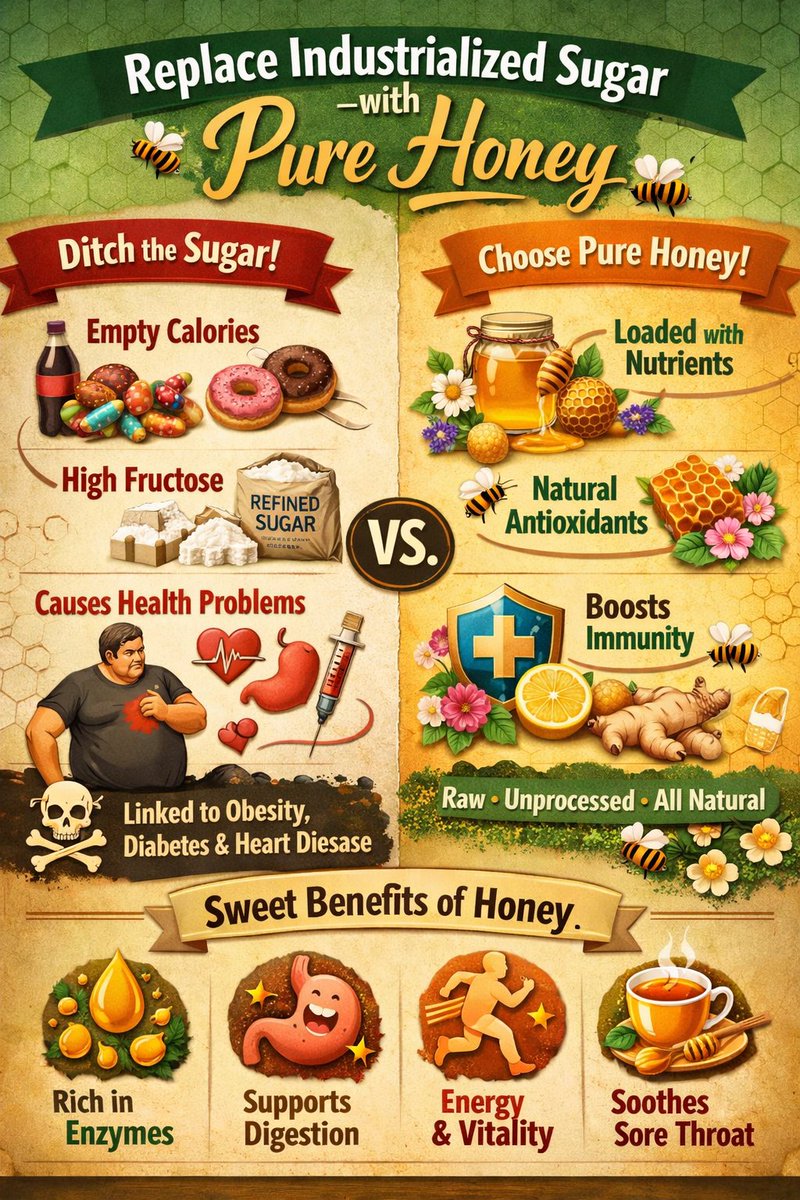 stannaedu's tweet photo. Your daily choice matters.
Refined sugar feeds disease… natural honey fuels life.

https://t.co/vd6TpOWrlG

#SayNoToRefinedSugar #ChooseHoney #HealthyLivingNigeria #NursingStudents #HealthAwareness #NaturalHealing #WellnessJourney #StAnnaCollege #FutureNurses #HealthTipsDaily https://t.co/S5DvHQzyww