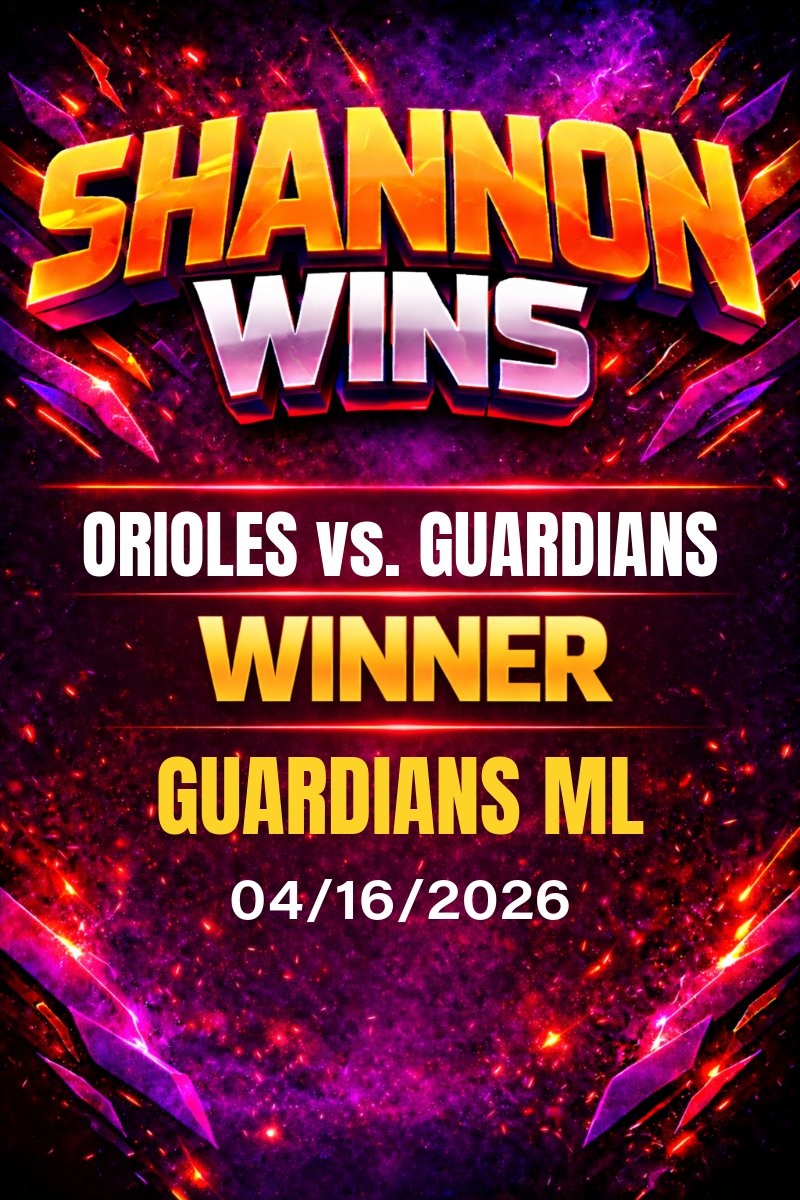 ShannonWins's tweet photo. Guardians ML ✅💰

Nearly a no hitter! Cleveland got it done at home. 

Cash it.

#MLB #SportsBetting #GamblingTwitter #BettingTips #SportsPicks #SharpBets #ShannonWins https://t.co/o2UhFb6vca