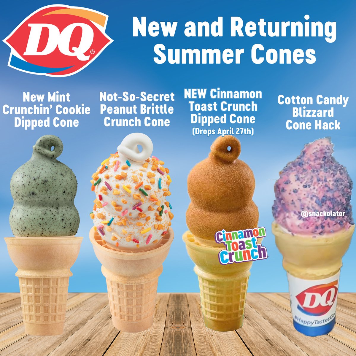 Dairy Queen is on an MVP pace so far in 2026 and they've got some amazing options for the summer!

The Mint Crunchin' Cookie dipped cone is available now and is incredible and with the Cotton Candy Blizzard you can get the dipped cone 'hack' which puts the base on the cone with