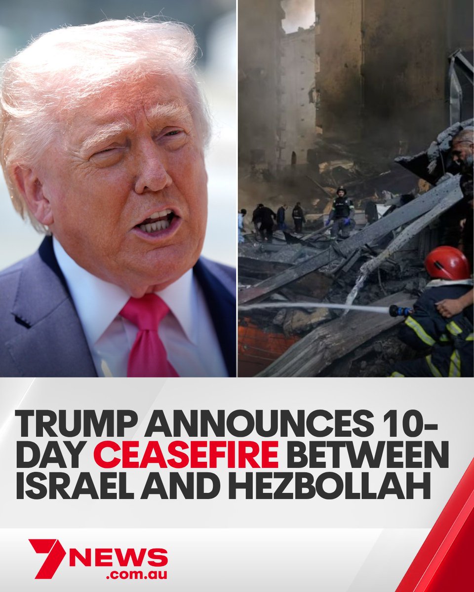 7NewsAdelaide's tweet image. The US has announced a ceasefire in Lebanon. Latest: 7news.link/4vz2IiX