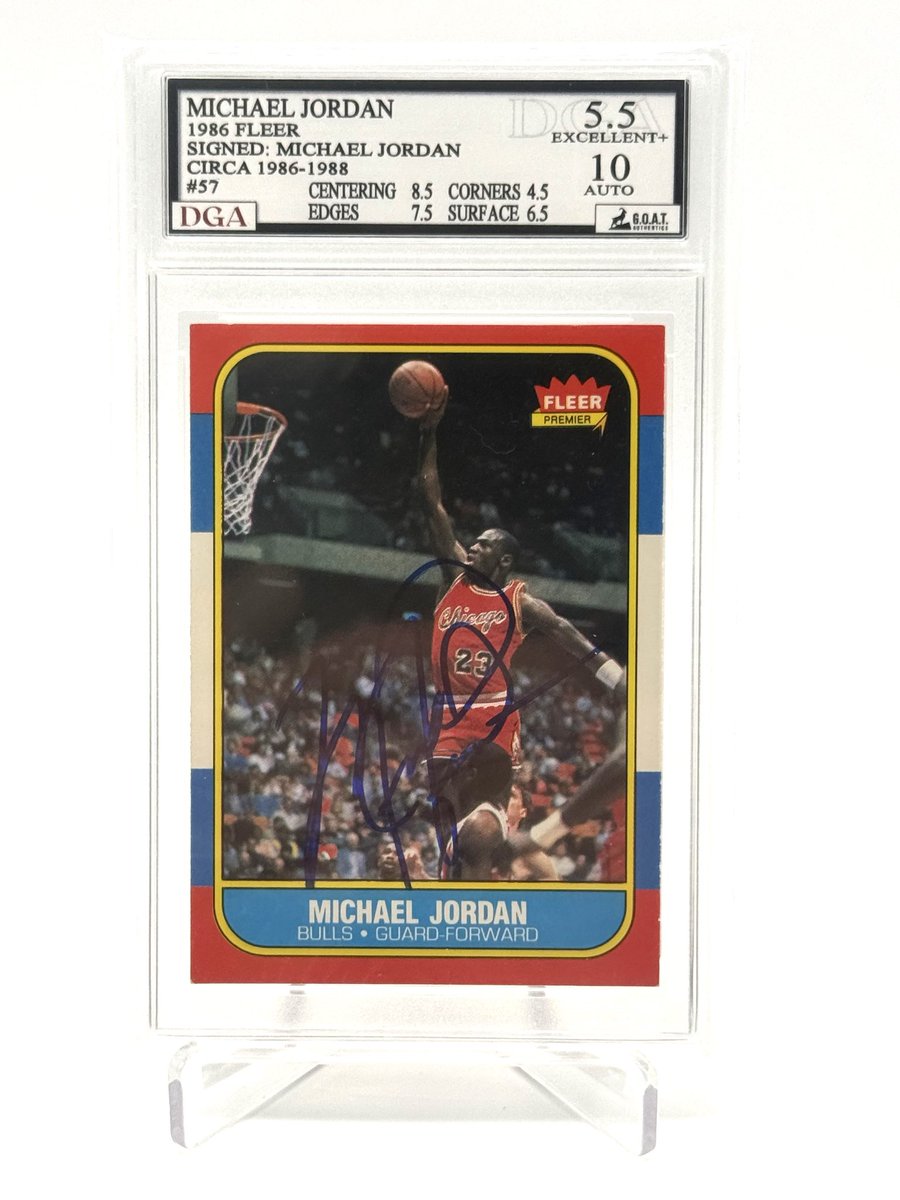 goatauthentics's tweet image. I'm not sure it gets any sweeter than this exclamation 1986–87 fleer vintage era signatures with a star court kings era appropriate 86 signature #fleer #thegoat