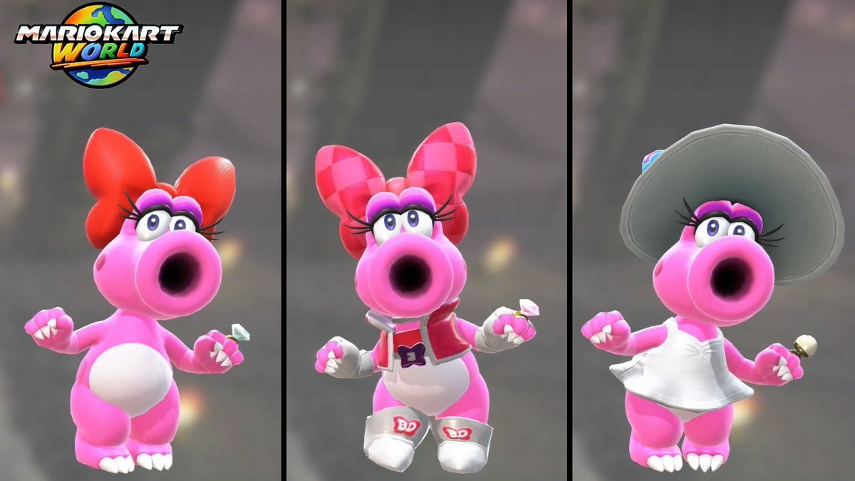mariotwtconfess's tweet image. "Birdo and DK needed more outfits in World"