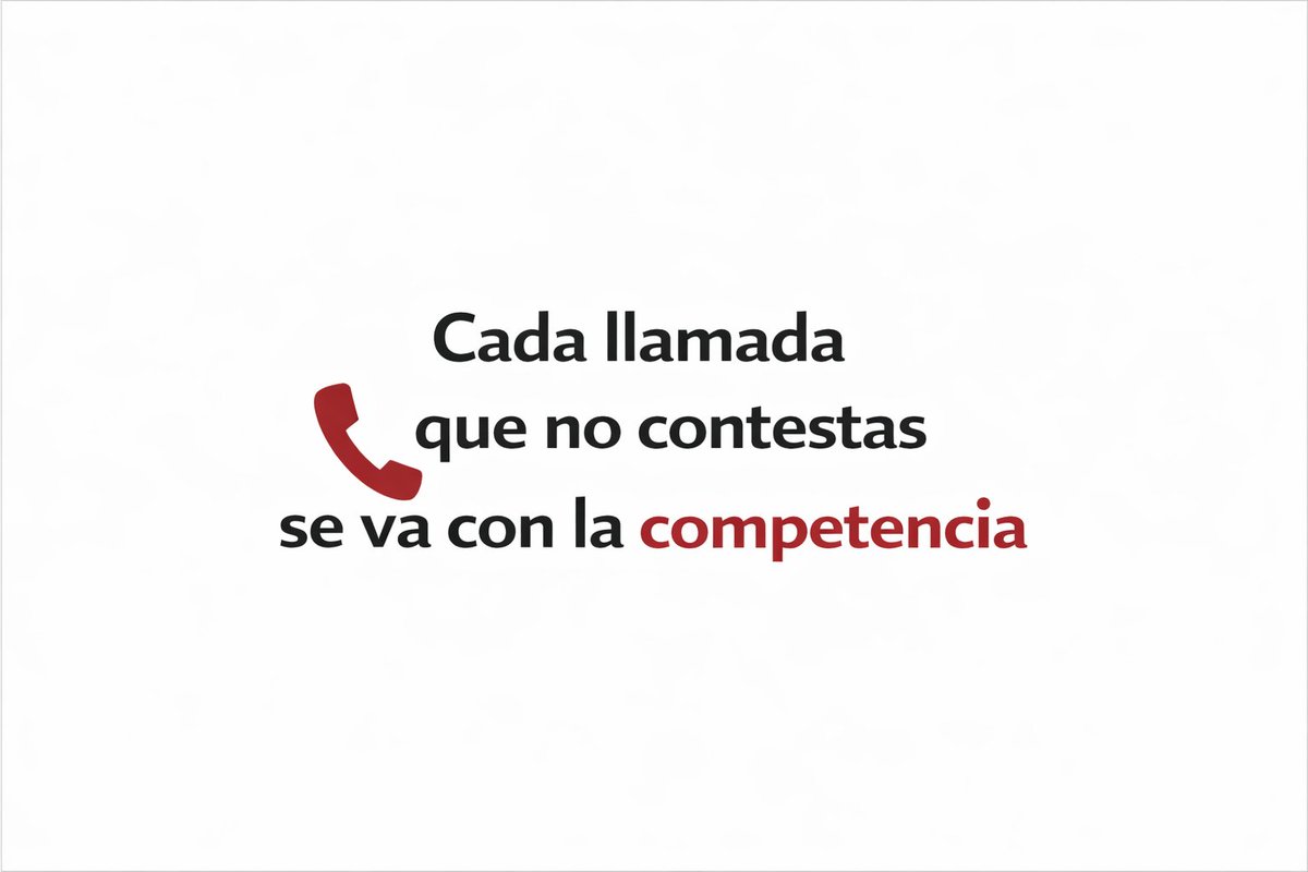 VOZMIAMexico's tweet photo. Cada llamada que no contestas es un cliente que se va.
No es falta de leads. Es falta de respuesta.
Vozmia usa inteligencia artificial para responder cada llamada y convertirla en una cita
mas información 5515004444 (WhatsApp  o Llamadas) https://t.co/dPAcnFK4qy