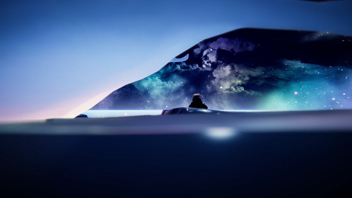 novedplayer's tweet image. A vibrant galaxy glows with ruins that bruises like silver․
Soar once‚ and you'll know the quiet of oceans․

🌐To Taste the Galaxies by @ShopowVR 

#vrchat #vrchatphotos #reflection