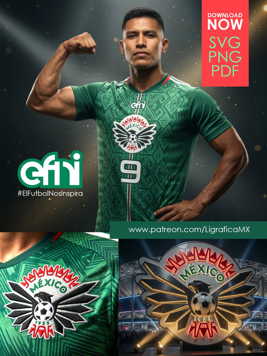 Escudo México 1923 #Diseño #Design
Descarga todo el contenido listo para producir. #MéxicoYELMundo
Contamos contando con los formatos para producción.
De alta calidad y resolución. Haz tuyo este diseño y... ¡Rómpela! 
#ElFutbolNosInspira
⬇️⬇️⬇️
patreon.com/posts/escudo-m…
