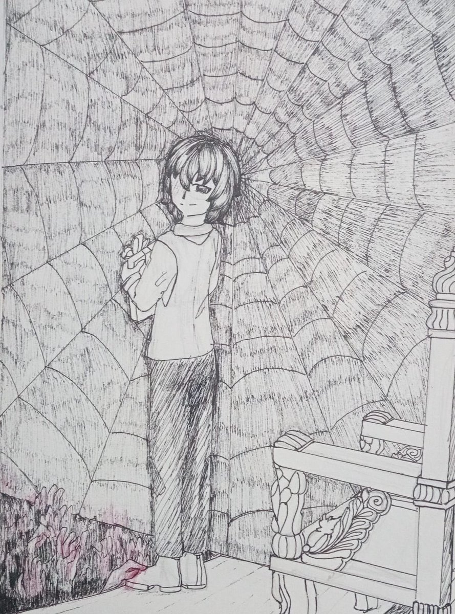 TrexDillo's tweet photo. [Narrador apático]
"No hay un término específico para definir si alguien es o no humano."
Pero si este humano no es capaz de interpretar las emociones de otros, deja de serlo.

Cuando normalizas tanto el dolor ¿Cómo distingues si algo realmente duele?
#art #oc https://t.co/2saQjdAlo0