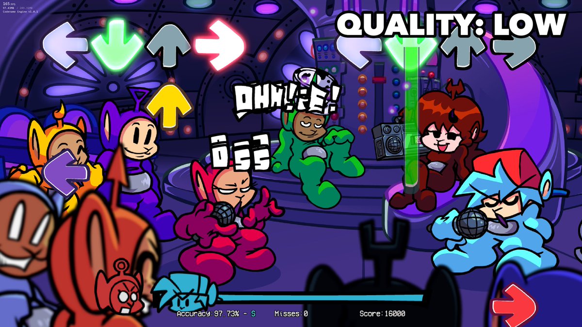 TubbyNightFunk's tweet image. Eh oh!
We’re planning on releasing a new 1.1 patch update for Tubby Night Funkin this FRIDAY!
Will include:
1. Low Quality mode now available for low end pcs
2. Energetic song doesn’t crash when starting
#fridaynightfunkin #fnfmod