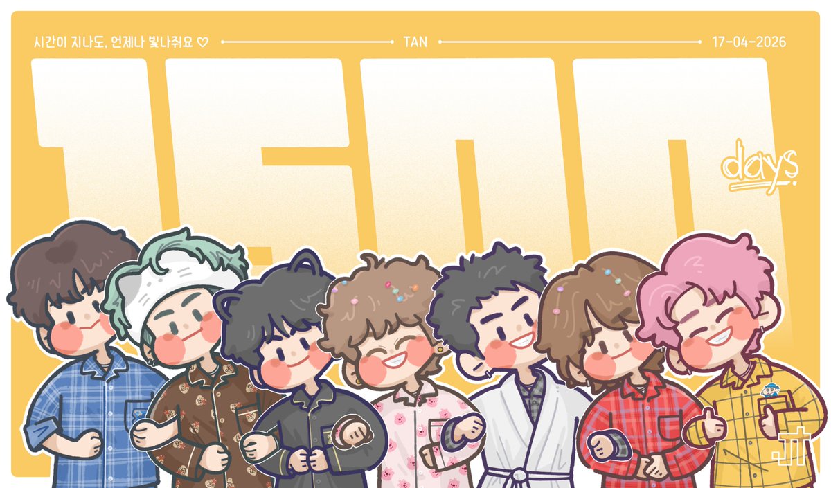 my last tan's hundreds fanart 💛
happy debut 1500 days, tan 🥹

📅 17/4/26_1500days

#티에이엔 #TAN #창선 #주안 #재준 #성혁 #현엽 #태훈 #지성 #CHANGSUN #JOOAN #JAEJUN #SUNGHYUK #HYUNYEOP #TAEHOON #JISEONG #TANsodaart #SEVEN_FOREVER ❤️‍🩹