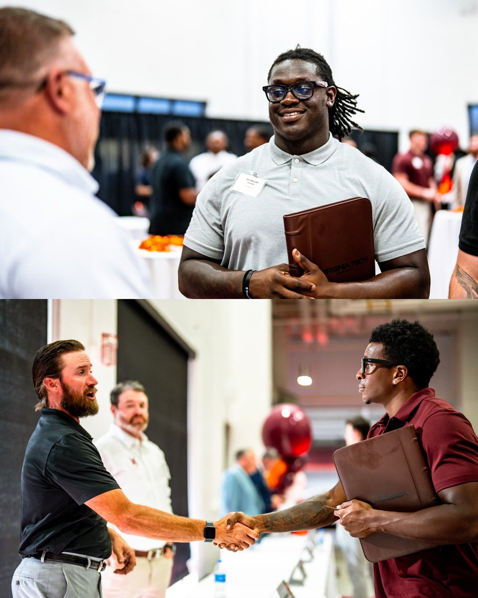 HokiesFB's tweet photo. That’s a wrap on Hokie Huddle!

Thank you to all the professionals and business that came to network with our Hokies- building connections that last!

#LetsGoHokies https://t.co/YDDhuetU70