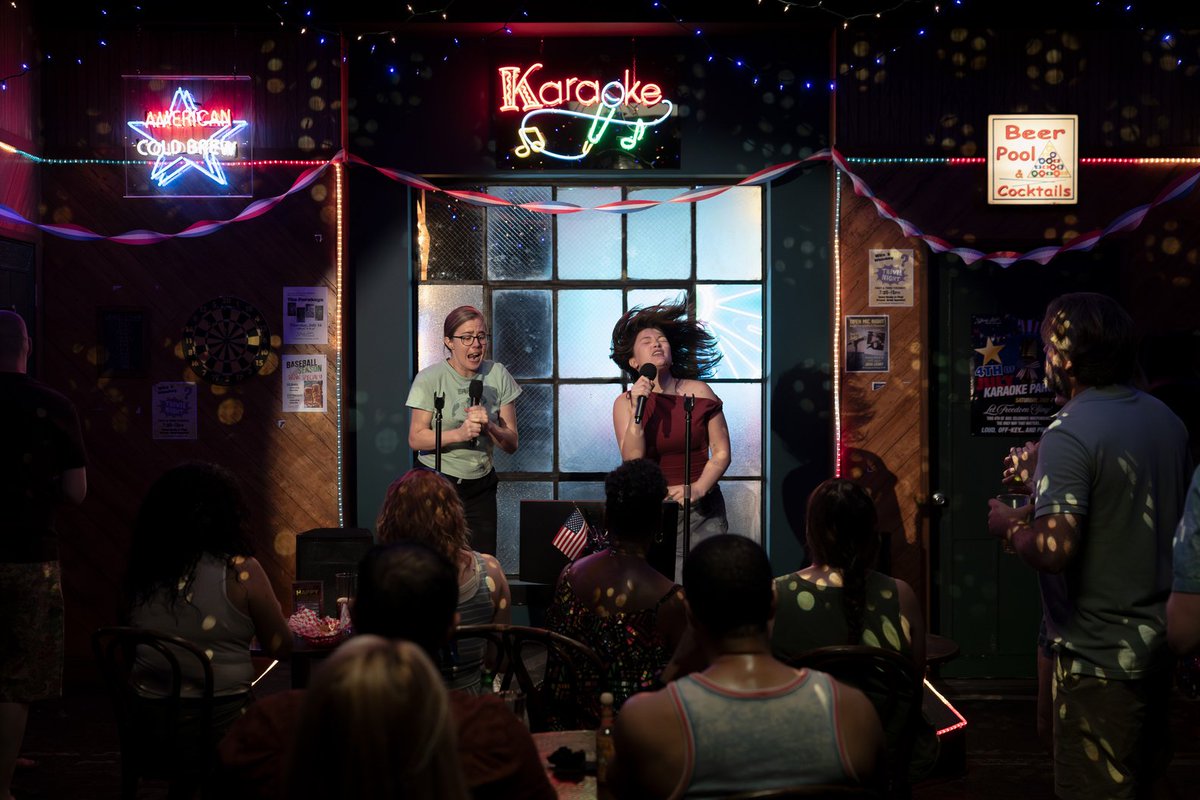 pdeardzcrave_'s tweet photo. Scott Gemmill about the karaoke scene between Mel and Santos:

“It just seemed like it would be fun to have a little Easter egg in the credits for the fans who put in all the time for the whole season and the whole episode. And Mel and Santos had such a rough shift that it felt like they needed to blow off a little steam.

They went with for it with gusto. And that was one of my funnest little things I’ve done in a long time. It was a nice, propulsive moment to launch us into season three with hope that these guys are going to survive, and they’re going to do well, and they’re going to thrive, and we’ll be back.”