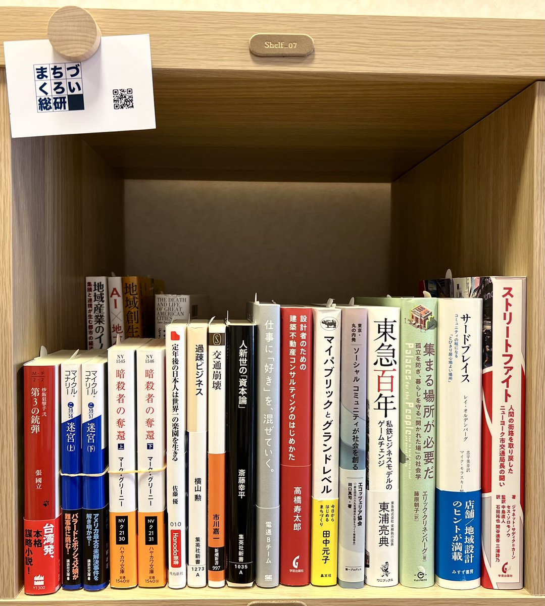 まちづくろい総研さんが棚の本を補充くださいました。
